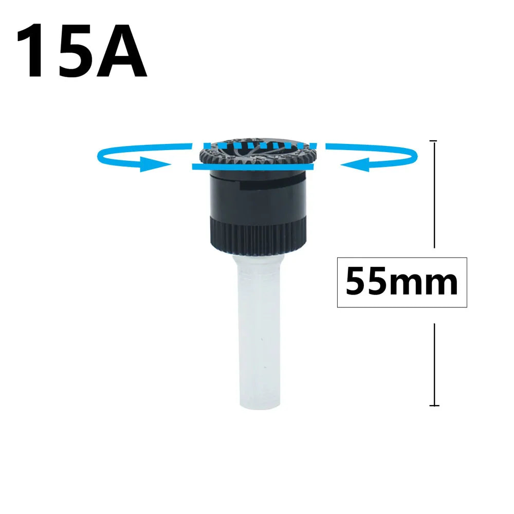 Garden Lawn Popup Sprinkler 90/180/360 Degree Rotation Sprinkler Adjustable Replacement Scattering Nozzles for Irrigation