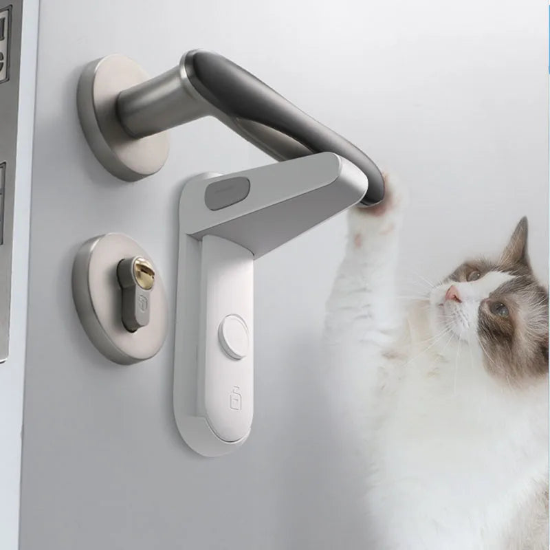 Door Handle Lock Pet Door Lock Anti-Theft Door Lock Anti-Child Door Opener No Punch Door Handle Anti-Opening Device