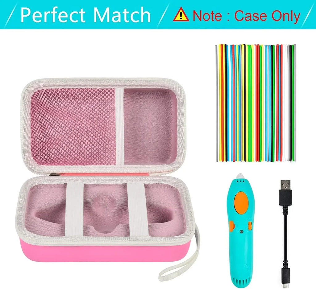 Case Compatible with 3Doodler Start+ Essentials (2022) for 3D Pen Set for Kids, Storage Organizer Holder for Printing Filament