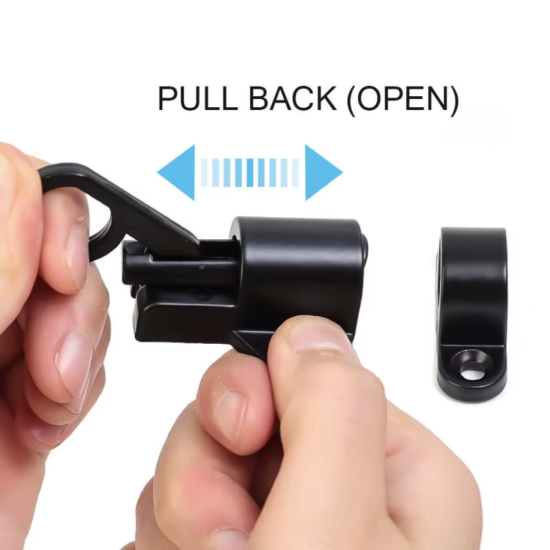 4Pcs Aluminum Alloy Self-Closing Latches Window Gate Security Pull Ring Spring Bounce Door Bolt Anti-Theft Automatic Latch Lock