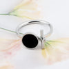 Black Disc Accent Ring – Rose Gold, Gold or Silver