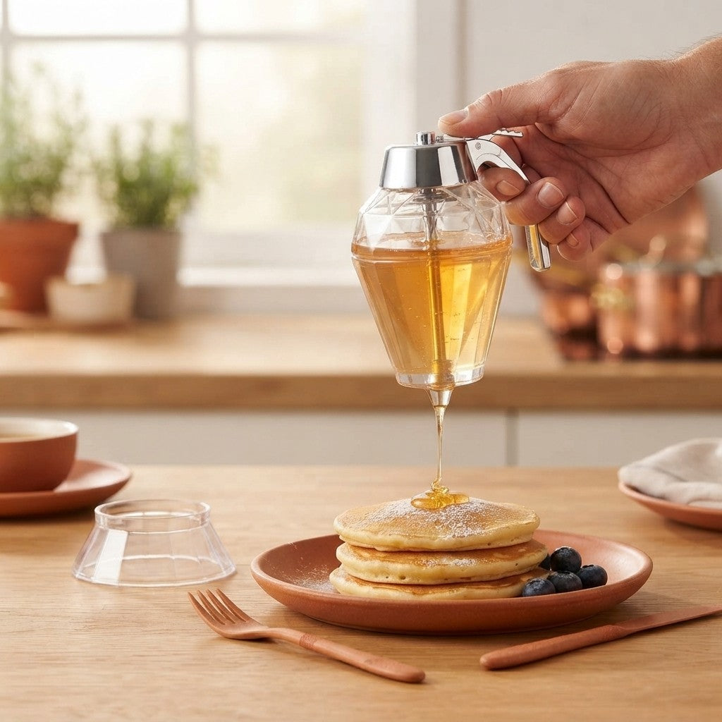 Honey and syrup dispenser